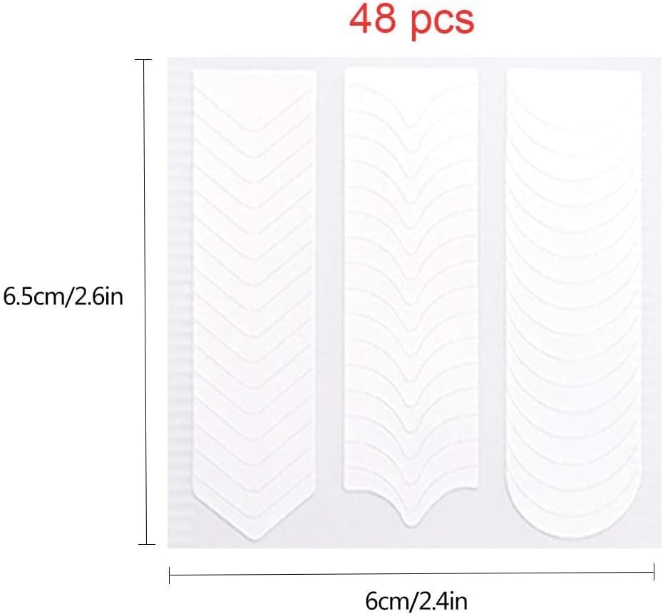 240 Pcs French Manicure Nail Art Stickers Nail Stickers Strips, Self-Adhesive Nail Tips Guides for DIY Decoration Stencil Tools, French Tip Guides 3 Types of arcs Nail Art Accessories