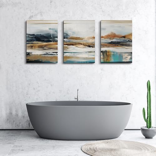 MHARTK66 Abstract Nature Landscape Wall Art for Living Room, Set of 3 Modern Canvas Prints Paintings Artwork for Walls, Wall Decor Pictures for Bedroom Dining Room Office Home Decoration 16x24 Inch - color: Abstract Wall Pictures, size: 16x24inches*3pcs