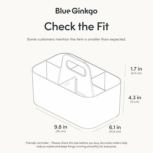 BLUE GINKGO Stackable Organizer Caddy, Rectangle, White, Made in Korea - color: WHITE, size: Rectangle