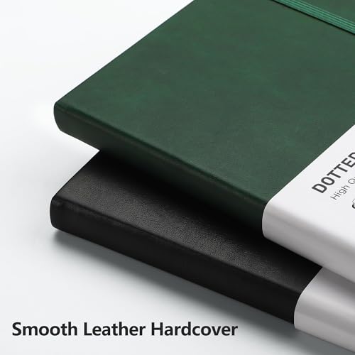 RETTACY Dotted Journal Notebook, 320 Numbered Pages, A5 (5.7'' × 8.3'') - color: Black