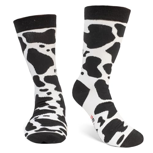 Lavley Women's Funny Socks Cute Novelty Gift for Women & Teens - color: Moo, Cow!