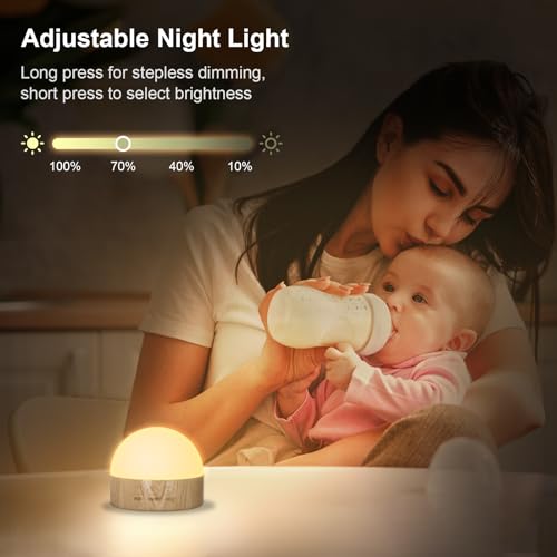 Kintion Portable Night Light, Rechargeable Dimmable 8 Color Lighting (2pcs) - color: Brown 2pcs