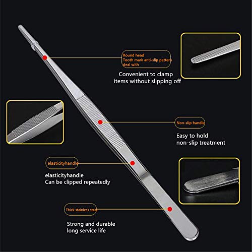Aniso 6 Inches Stainless Steel garden tweezers - size: 6 inches