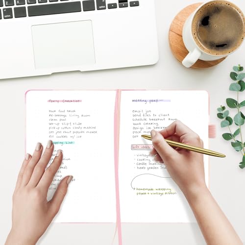 &And Per Se Dotted Journal Notebook, A5 Hardcover Aesthetic Dotted Notebook – 160 Pages 100gsm Thick Dot Grid Paper, 3 Sticker Sheets – Gift-Ready Journaling Kit for Women (Blush Watercolor) - color: f.Blush Watercolor, style: Dotted with Pattern