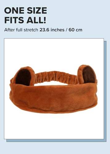 I DEW CARE Brown Bear Face Wash Headband, Animal Head Band, Soft & Fuzzy - color: 02 Brown Bear Headband