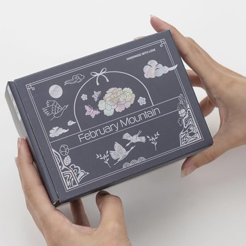 February Mountain Mother of Pearl Small Jewelry Ring Box - Gifts for best friends women, Thank you gifts, mom birthday gifts, Friendship Women Gifts Trinkets Keepsake Treasure box (Black-Butterfly) - color: Black-Butterfly