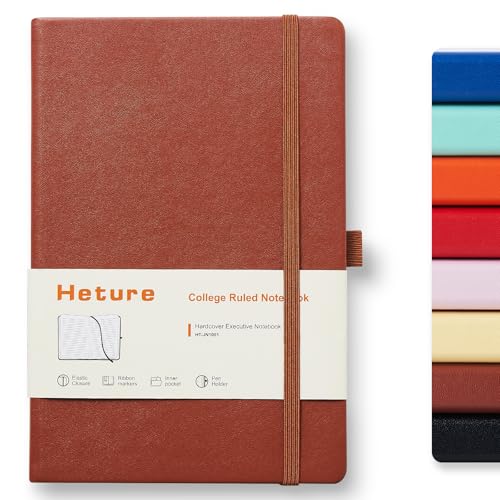 Hardcover Notebooks, A5 Lined Journals Notebook for Writing 160 Pages - color: Brown, size: 1 Pack