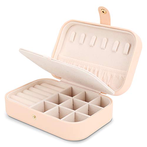 Travel Jewelry Case Jewelry Organizer Box Small Jewelry Storage Case - color: pink