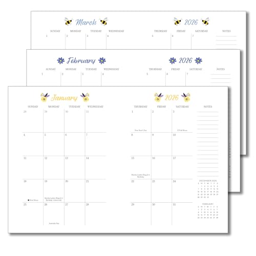 High Note 2026 Planner, Weekly & Monthly Calendar Book with Flexible Cover, 2026 Planner with Goal and Project Planning Pages, 5.75" x 7.5", Garden Bee - color: Garden Bee