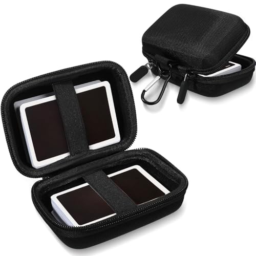 Sanwuta 4 Pcs Travel Card Games Case, Playing Card Case, Eva, Black, Black - color: Black