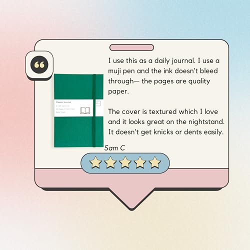 Portage Blank Hardcover Aesthetic Notebook Writing Journal – Bleed-Proof Paper Notepad for Journaling, High GSM, A5 Notebook, Cream Pages - Hunter Green, 6 x 8.5 Inches, 224 Pages - color: Hunter Green, size: Blank Pages