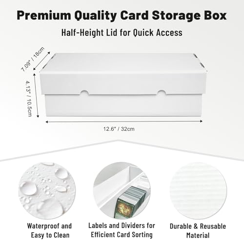 NUMINA 6 Pack 2 Row Trading Card Storage Boxes Card Organizer - size: 6 Pack
