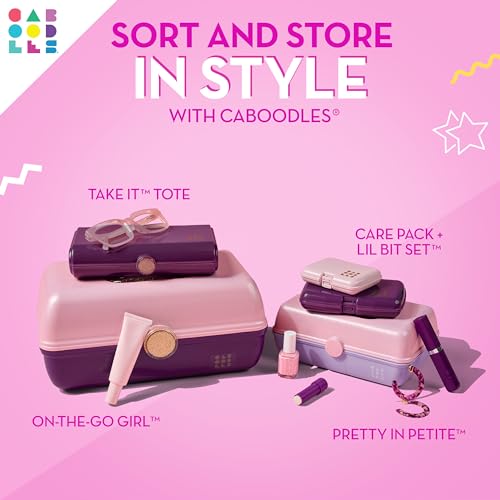 Caboodles Twilight Disco - On-the-go Girl Costmetic Organizer Make-up & Accessory Carry Case, Pink Sparkle - color: Pink Sparkle