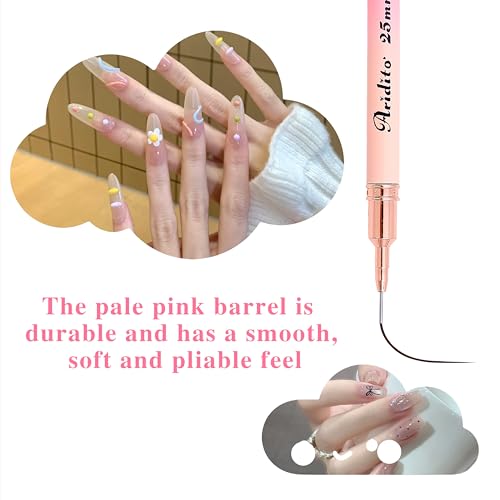 5Pcs Nail Art Brushes Kit, Gradient Pink - color: Gradient Pink