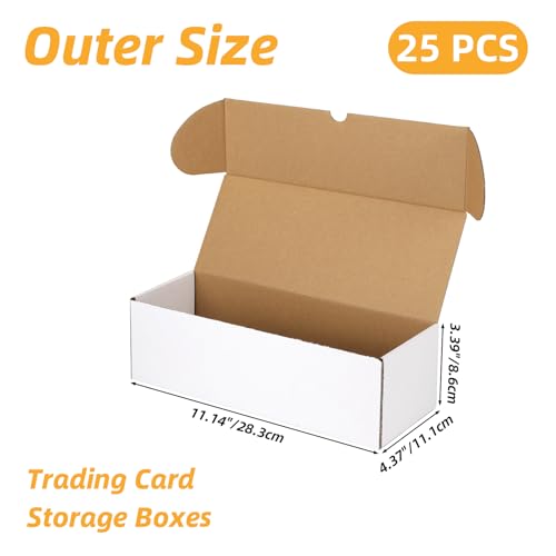 10 inch Toploader Storage Boxes 25 Pack, Bulk White Card Box - size: 10.63x4.13x3.19 inch