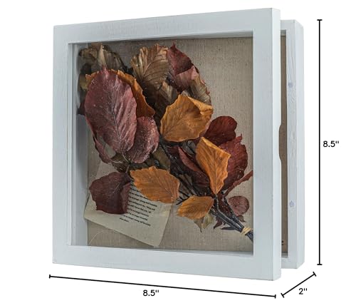 Freezing point Shadow Box Frame 10x10 Shadow Boxes Display Case with Linen Back Memorabilia Awards Medals Bouquet Photos Picture Badge Wedding Memory Box for Keepsakes White Small Pin Board White - color: White, size: 10×10