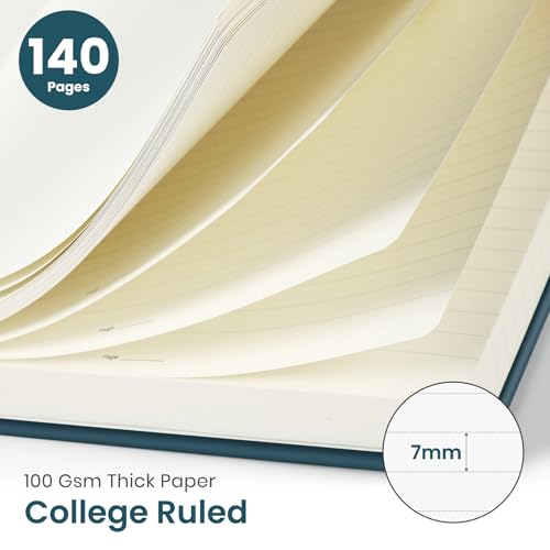 Taja Spiral Lined Journal for Women, Pretty Hardcover Journal Notebook, A5 - color: S-Magnolia