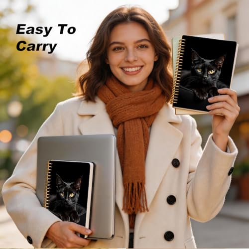 2 Pcs Cat A5 Spiral Notebook, Cute Cats College Ruled Spiral Notebook - color: Multicolour 0001