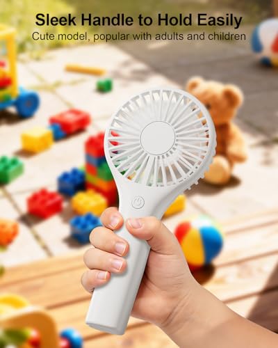 TriPole Portable Handheld Fan Mini Rechargeable Battery Eyelash Fan, White - color: White(3 Speed)