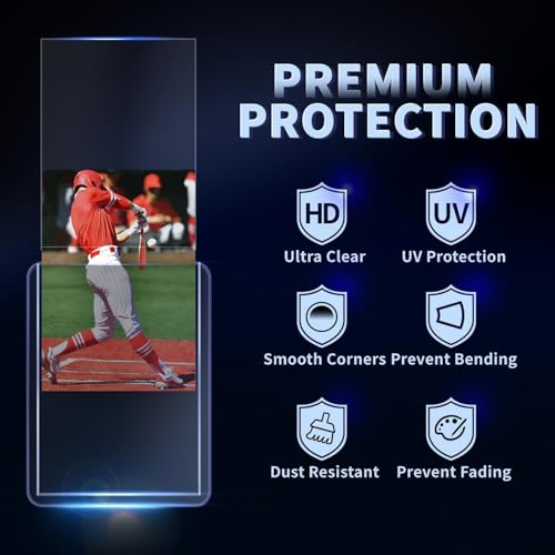 400 Card Sleeves Hard Plastic, 3×4 Baseball Card Holder for Sports Cards - size: 200 Hard Sleeves + 200 Soft Sleeves