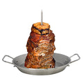 Vertical Skewer Pan Gyro Pan Spit Shawarma Pan Stand for oven with Skewer - size: With 9 " Base Pan& 2 Skewers