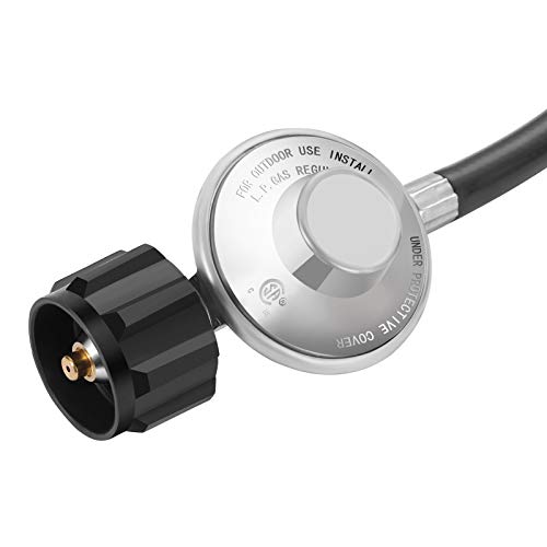 6 Feet Propane Adapter Hose with Regulator to Quick Connect for 17"/22" Blackstone Tabletop Camper Grill,Propane Accessories and Replacement Parts for 17"/22" Blackstone Griddle (6 Feet)
