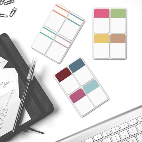 ELII 900 PCS 1 Inch Sticky Index Tabs Book Tabs,Writable Repositionable - color: Classic