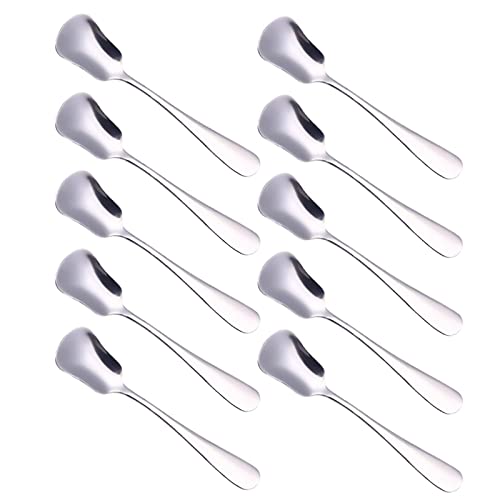WARMBUY Small Stainless Steel Ice Cream Coffee Dessert Spoons, Set of 10