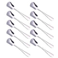 WARMBUY Small Stainless Steel Ice Cream Coffee Dessert Spoons, Set of 10