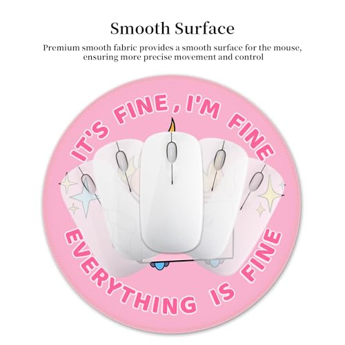 Hancynir Cute Mouse Pad, Dumpster on Fire Round Mousepad for Office Desk - color: Cute Dumpster