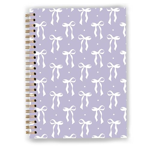 GDJIEGBC Purple Girly Coquette Bow Notebook 5.5x8.3in - color: Color-A