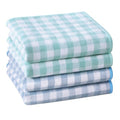 Handkerchiefs for Women, Soft Muslin Cotton Womens Handkerchiefs - color: Checked - 4pcs