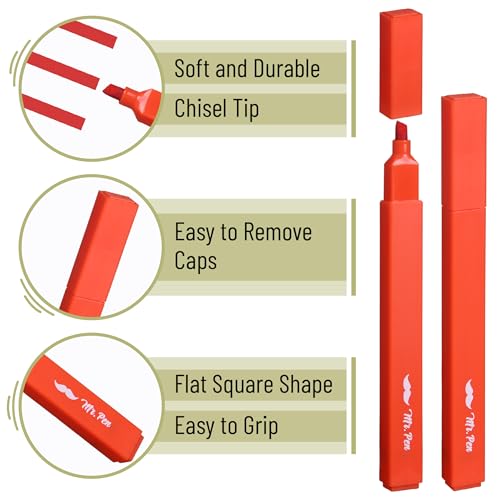 Mr. Pen- Aesthetic Highlighters No Bleed, 8 Pack, Assorted Colors | Chisel Tip, Cute Highlighters Assorted Colors for Journaling, Highlighting, Underlining, Fast Dry, Back to School Supplies - color: Autumn Earth, size: 8 Pack