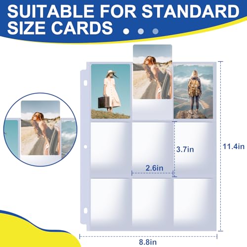 ZENOWICK 1080 Pockets Card Sleeves Binder Sheets - size: 60 Pack