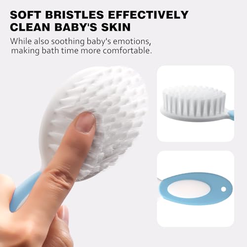 Baby Grooming Kit,Baby Health Care Kit,Baby Brush Soft Bristles 5 pcs Baby Nail Kit Nursery Care Kit Baby Hair Brush Hair Comb Nail Kit Safety Cutter Nail Clipper Set Blue - color: 5pcs Blue
