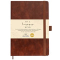 Lined Leather Bound Journal Notebook, A5 Hardcover Journals for Men & Women - color: Brown, size: A5 300 Pages