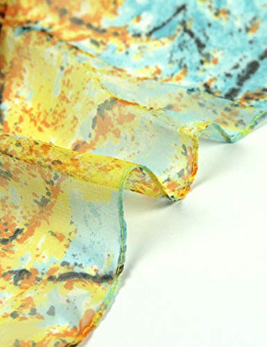 PANTONIGHT Long Chiffon Sheer Scarf Gradient Shaded Colors Lightweight Scarf For Womens - color: Col 750