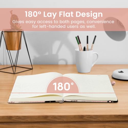Taja Pretty Lined Journal for Women, Aesthetic Hardcover Leather Journal - color: B-Ribbon Lattice, size: A-Lined