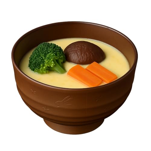 Japanese Soup Bowls Made in Japan, 4-Pack – Traditional Miso & Rice Bowls, Microwave & Dishwasher Safe, BPA-Free Resin, Brown Rabbit - color: Brown Rabbit