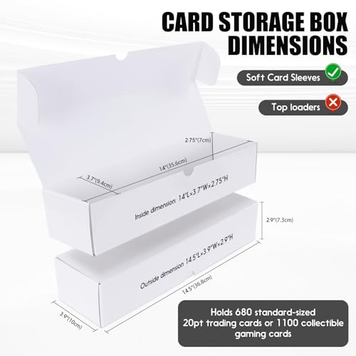 Trading Card Storage Box, 8-Pack 1100 Count Card Storage Box