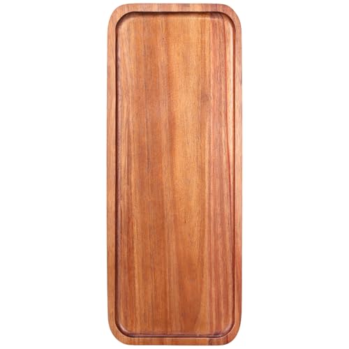 Wooden Serving Platters Long Charcuterie Boards Acacia Wood Decorative Tray - size: 14" × 5.5" × 0.6"