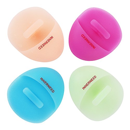 Super Soft Silicone Face Cleanser and Massager Brush Manual Facial Brush - color: Mix Colors (4 Pack)