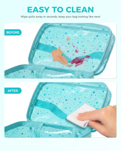 Star Clear Makeup Bag, Waterproof Travel Cosmetic Bag Toiletry bag,Blue - color: Blue