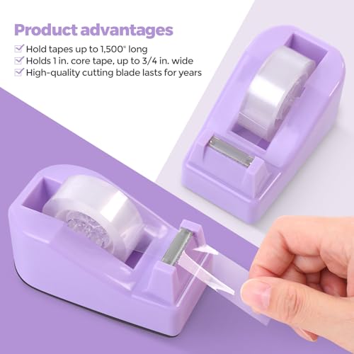 SKYDUE Purple Office Supplies Set with Pencil Holder for Desk,11 PCS - color: Purple