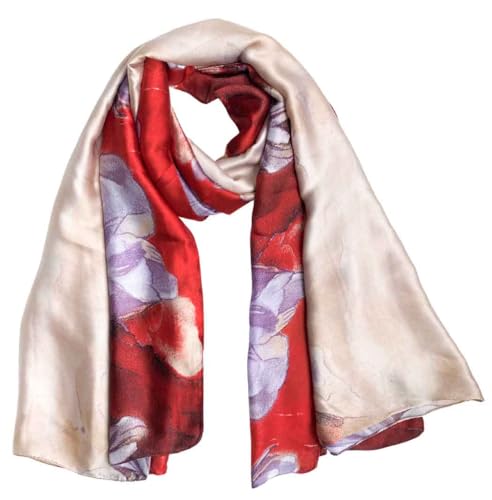 Acotavie Scarfs for Women Dressy Fashion Scarves Long Floral Pattern Scarf - color: C034