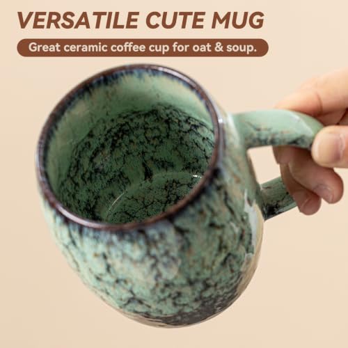 Celadon Rain Ceramic Mug, 14oz Reactive Glaze Mug, Housewarming Gift - color: 14OZ - Celadon Rain · RENEW