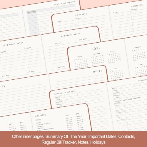 &And Per Se 2027 Planner, 12-Month Monthly & Weekly, 2027 Calendar Planner with 100gsm Paper, A5 Hardcover Faux Leather, 5.7" x 8" (Terracotta) - color: Terracotta, size: 5.7" x 8"(Jan 2027-Dec 2027)