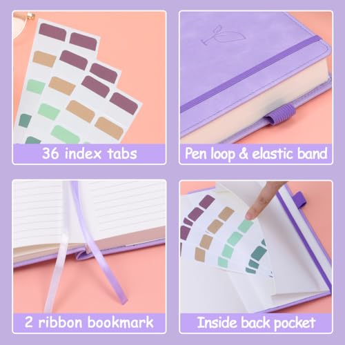 Hoci Poci 400 Pages Lined Journal Notebook, 5.8" x 8.4", Purple - color: Purple, size: Lined-400 Pages (5.7"×8.3")