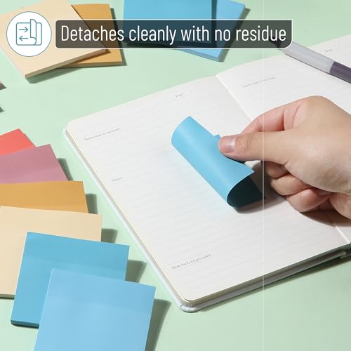 Mr. Pen- Sticky Notes, 3"x3", 12 Pads, 600 Sheets, Vintage and Retro Colors - color: Vintage and Retro