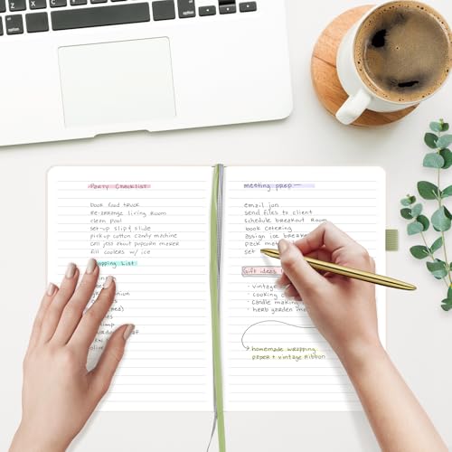 &And Per Se Lined Hardcover Notebook – A5 5.7"x8" College Ruled, 160 Pages, 100gsm Thick Paper – Aesthetic Journal for Women, Gift-Ready Planner, Everyday Writing Notebook (Botanical Floral) - color: c.Botanical Floral, style: Lined with Pattern